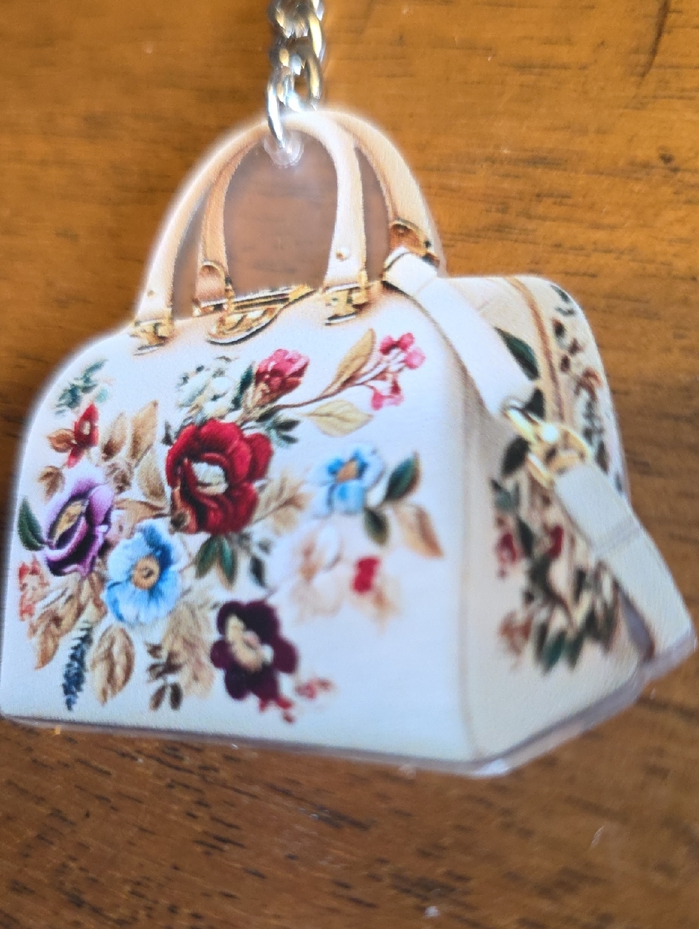 Multicolor Floral Mini Bag Keychain - Women Bags - Picture 3 of 8